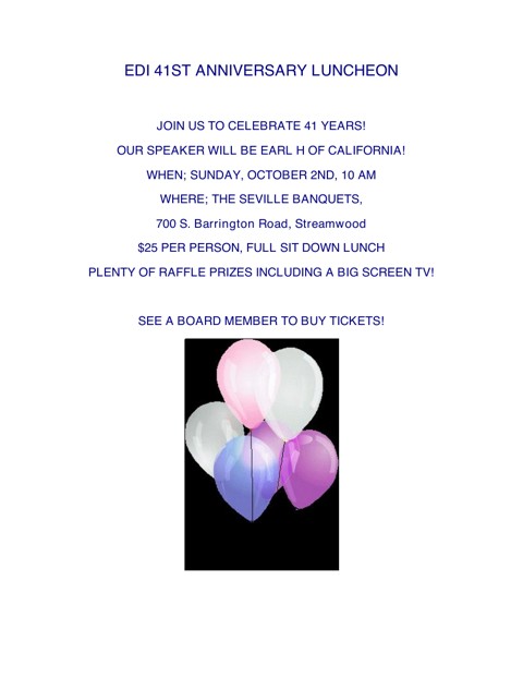 Preview of the historical The 41st anniversary luncheon flyer; open the PDF to read the original